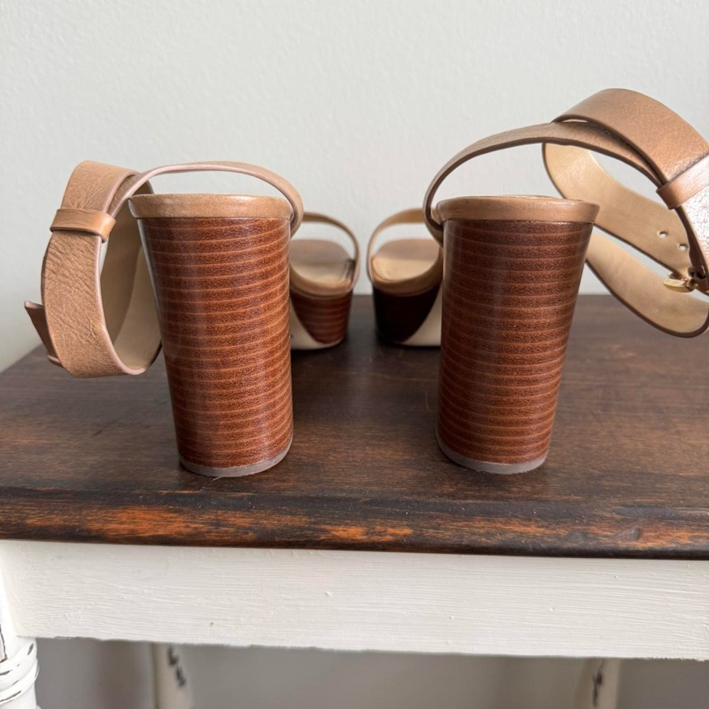 Michael Kors Tan Platform Sandals - Picture 6 of 8